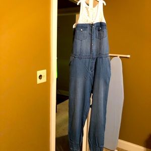 Denim Lace Jumpsuit